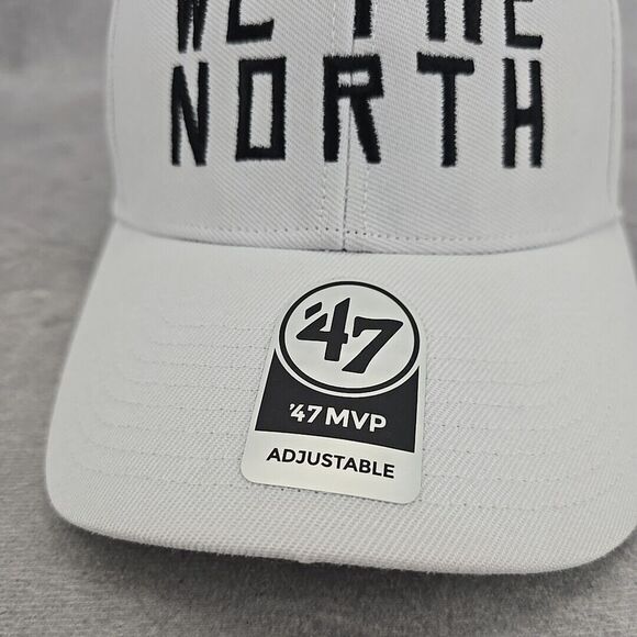 WE THE NORTH 47 Brand Hat Adjustable Strapback White Color One Size Cap - Picture 7 of 14
